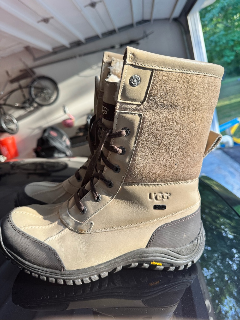 UGG Women’s Tan and Brown Lace-Up Winter Boot